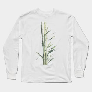 watercolor bamboo Long Sleeve T-Shirt